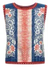Roberto Cavalli Print Sleeveless Top In Multi