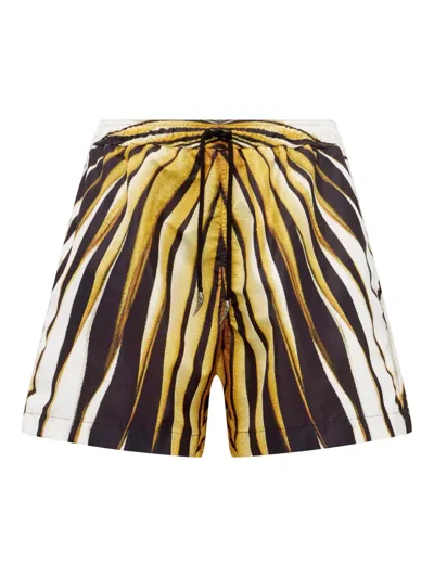 Roberto Cavalli Print Swim Shorts In Animal Print