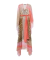 Roberto Cavalli Printed Belted Silk Kaftan In Multi