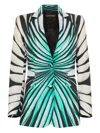 Roberto Cavalli Printed Blazer In Multi