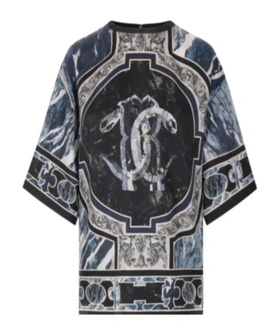 Roberto Cavalli Printed Blouse In Black