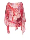 Roberto Cavalli Plumage-print Short Kaftan In Multicolour