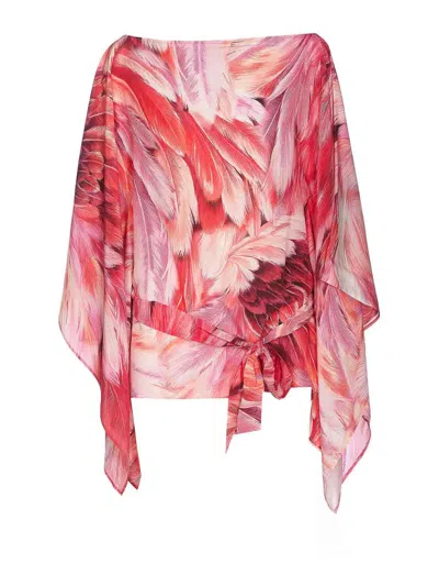 Roberto Cavalli Printed Blouse In Multicolour