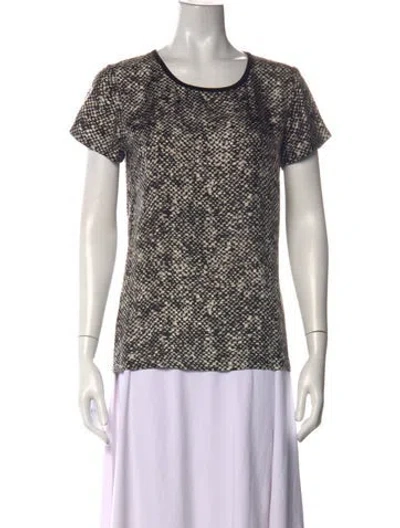 Pre-owned Roberto Cavalli Printed Crew Neck T-shirt In Black