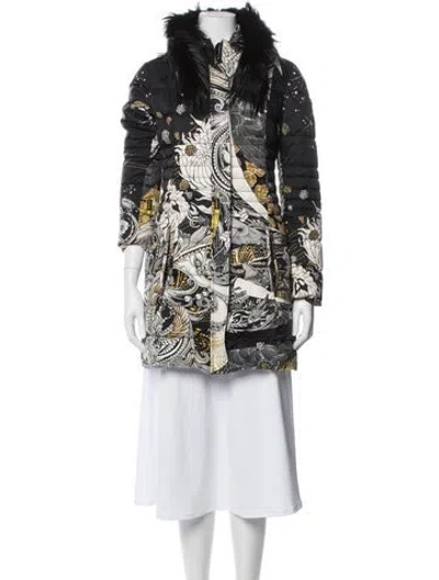 Pre-owned Roberto Cavalli Printed Down Jacket In Multi