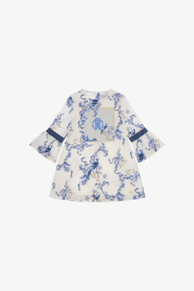 Roberto Cavalli Printed Dress In Light Blue