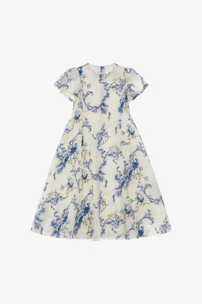 Roberto Cavalli Printed Dress In Light Blue