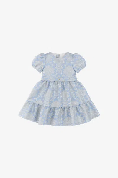 Roberto Cavalli Babies' Printed Dress In Light Blue