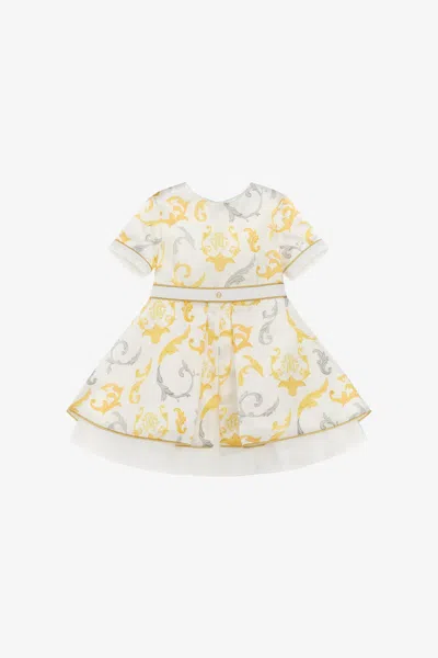 Roberto Cavalli Printed Dress In White