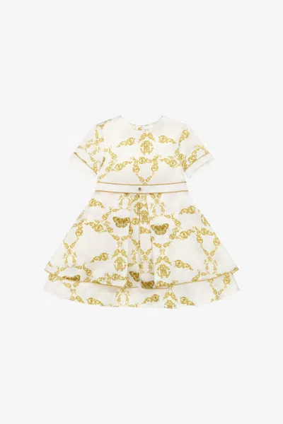 Roberto Cavalli Printed Dress In White