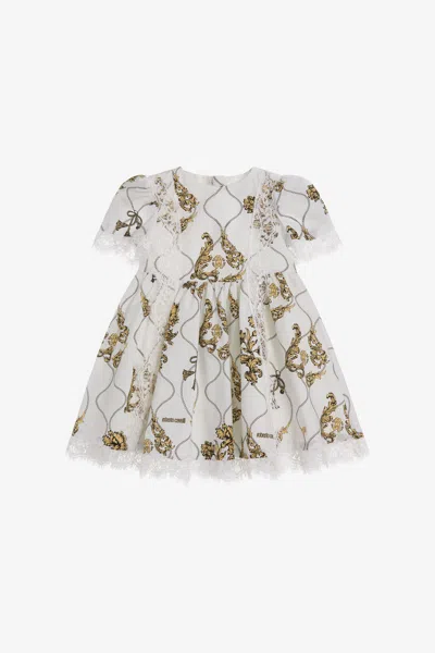 Roberto Cavalli Printed Dress In White