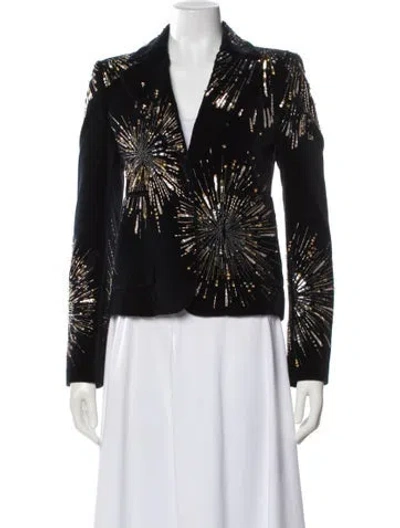Pre-owned Roberto Cavalli Printed Evening Jacket In Black