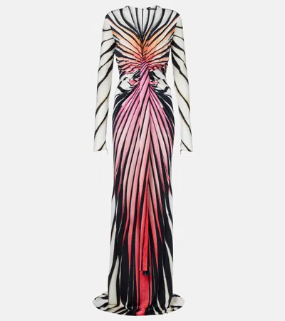 Roberto Cavalli Ray Of Paradise Printed Maxi Dress In Multi