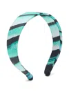 Roberto Cavalli Printed Headband In Green