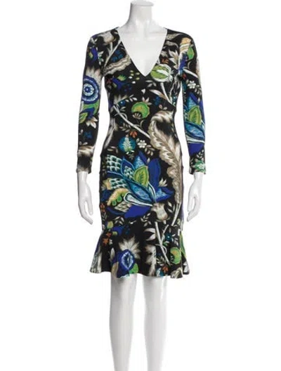 Pre-owned Roberto Cavalli Printed Knee-length Dress In Multi