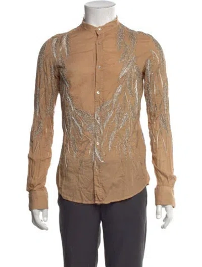 Pre-owned Roberto Cavalli Printed Long Sleeve Shirt In Neutral
