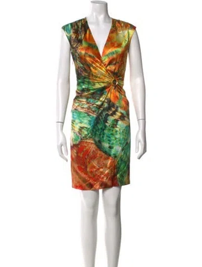 Pre-owned Roberto Cavalli Printed Mini Dress