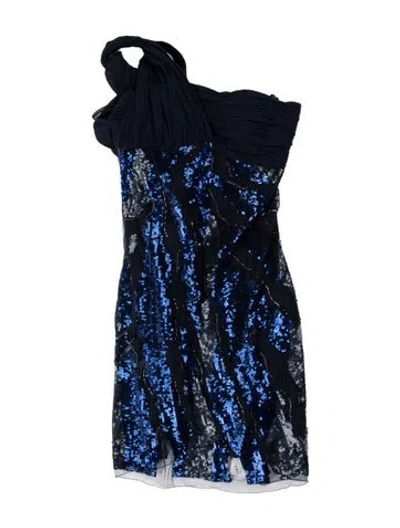 Pre-owned Roberto Cavalli Printed Mini Dress In Blue