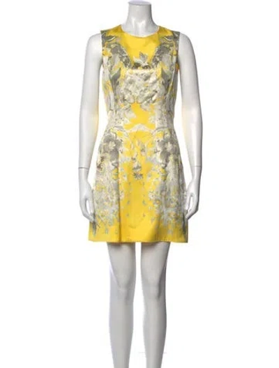 Pre-owned Roberto Cavalli Printed Mini Dress In Neutral