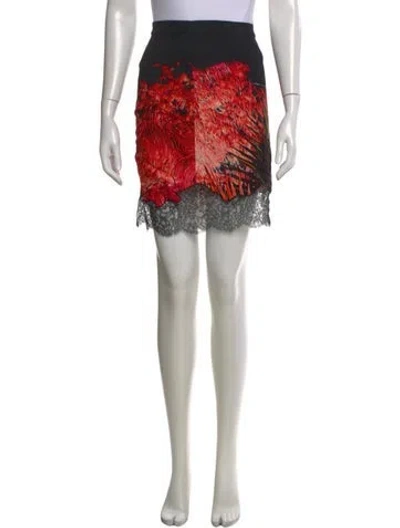 Pre-owned Roberto Cavalli Printed Mini Skirt In Black