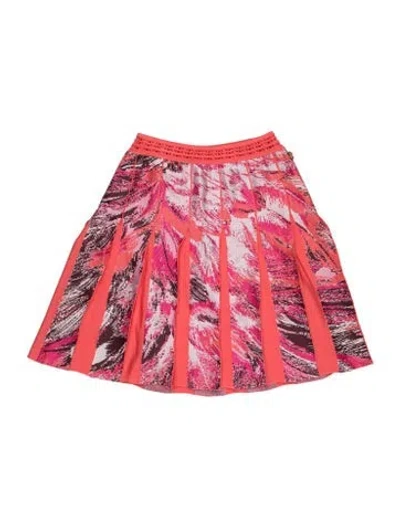 Pre-owned Roberto Cavalli Printed Mini Skirt In Pink