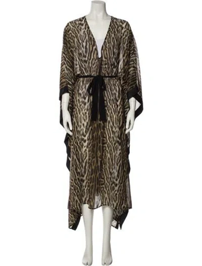 Pre-owned Roberto Cavalli Printed Nightgown In Black