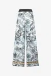 Roberto Cavalli Printed Palazzo Pants In Light Blue