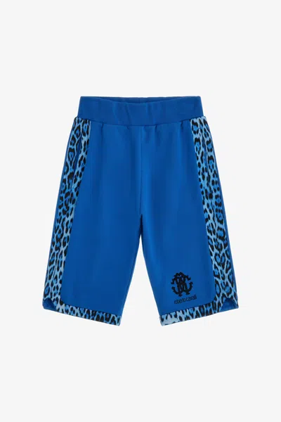 Roberto Cavalli Printed Pants In Blue