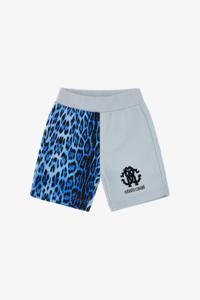 Roberto Cavalli Babies' Printed Pants In Light Blue