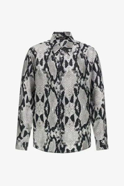 Roberto Cavalli Printed Shirt In Black