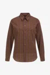 Roberto Cavalli Printed Shirt In Brown