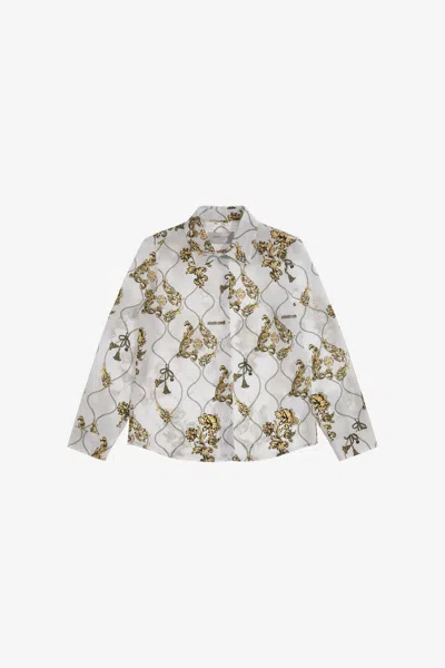 Roberto Cavalli Printed Shirt In White