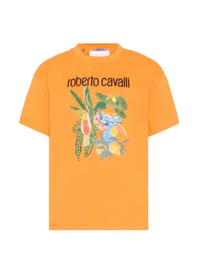 Roberto Cavalli Printed Short-sleeve T-shirt In Multi