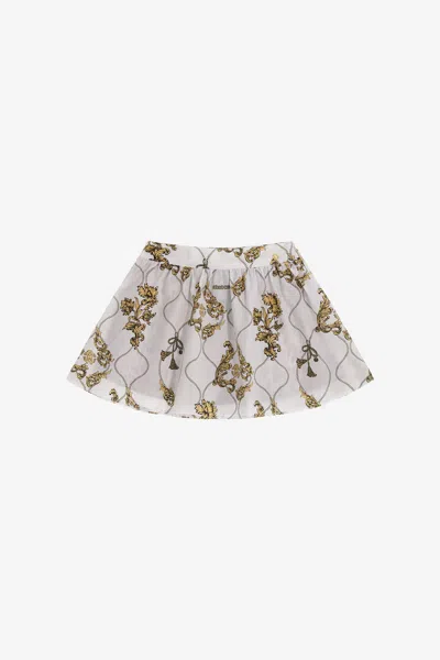 Roberto Cavalli Printed Skirt In White