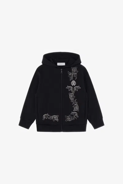 Roberto Cavalli Printed Sweatshirt In Black