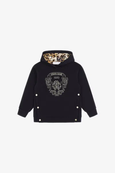 Roberto Cavalli Printed Sweatshirt In Black