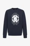 Roberto Cavalli Printed Sweatshirt In Dark Blue