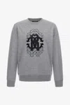 Roberto Cavalli Printed Sweatshirt In Gray