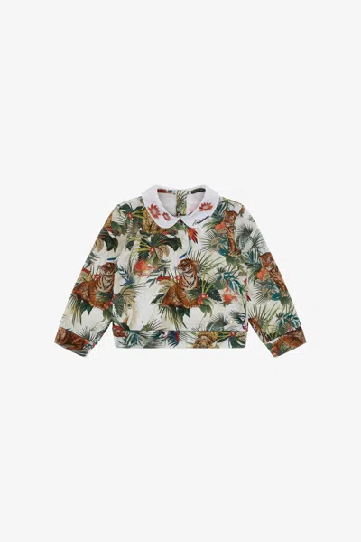 Roberto Cavalli Babies' Printed Sweatshirt In Green