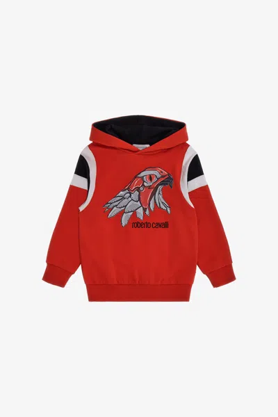 Roberto Cavalli Printed Sweatshirt In Red