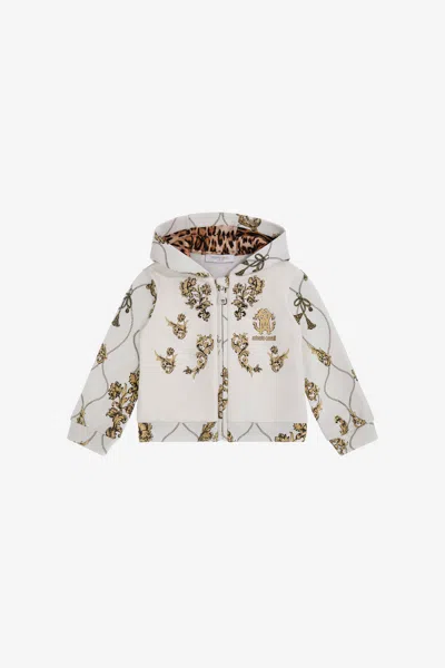 Roberto Cavalli Babies' Printed Sweatshirt In White
