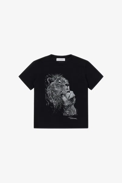 Roberto Cavalli Printed T-shirt In Black