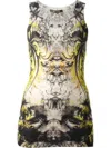 Roberto Cavalli Printed Tank Top In Yellow