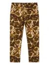 Roberto Cavalli Printed Trousers In Brown