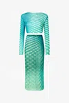 Roberto Cavalli Psychedelic Print Top And Skirt Set In Verde