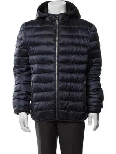 Pre-owned Roberto Cavalli Puffer Coat In Blue