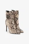 Roberto Cavalli Python-embossed Mirror Snake Boots In Light Brown