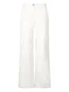 Roberto Cavalli Stretch Cotton Pants With Python Print In Neutrals