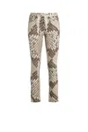 Roberto Cavalli Python Print Jeans In Animal Print