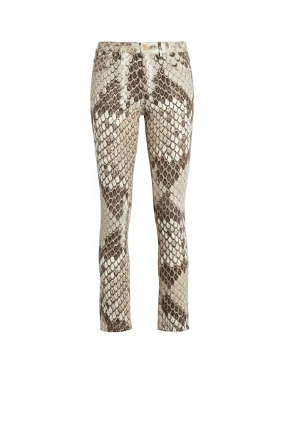 Roberto Cavalli Python Print Jeans In Animal Print